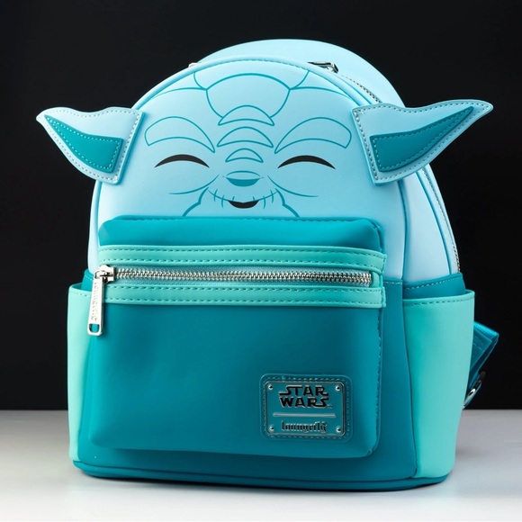 Star Wars Handbags - LOUNGEFLY X STAR WARS Glow In The Dark Yoda Force Ghost Mini Backpack NWT